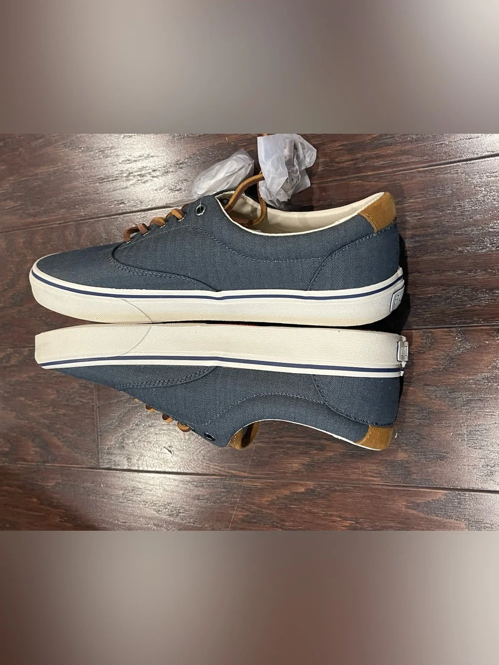 Polo Ralph Lauren Keaton PonyCanvas Shoes Men Size 11.5D Chambray Navy